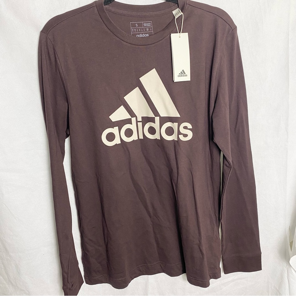 Adidas Men's Chocolate Long Sleeve Tee